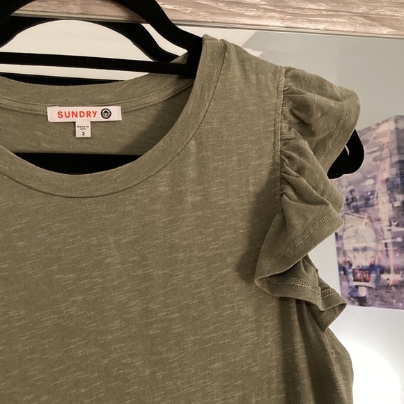 Anthropologie/ Sundry ruffled tank midi dress - Picture 8 of 14